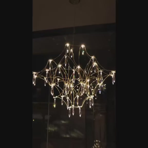 AM0390 - French Crystal Cascade Chandelier