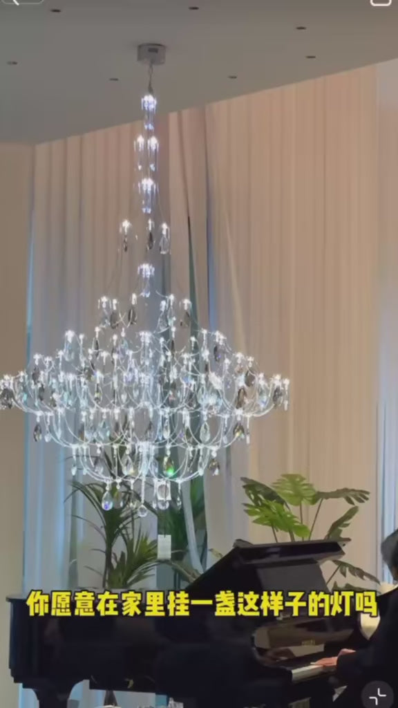 AM0378 - Faceted Crystal Grand Chandelier