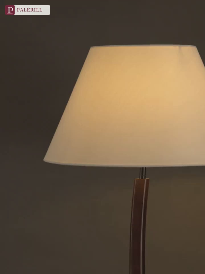 PALERILL | Smart Vintage Floor Lamp with Solid Wood Side Table
