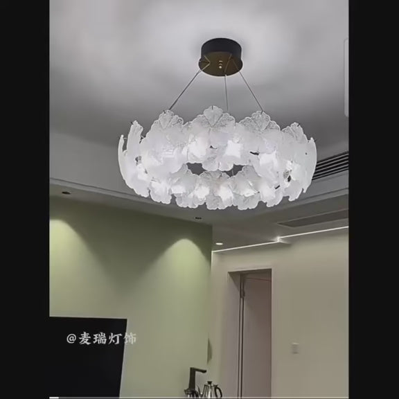 AM0398 - French Minimalist Glass Chandelier