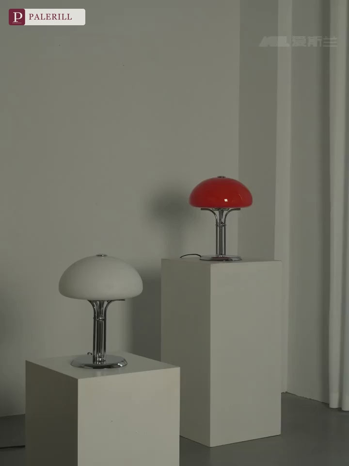 PALERILL | Bauhaus Mushroom Table Lamp, Pumpkin Style